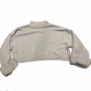 BooHoo women’s gray didn’t cropped turtleneck 8-10